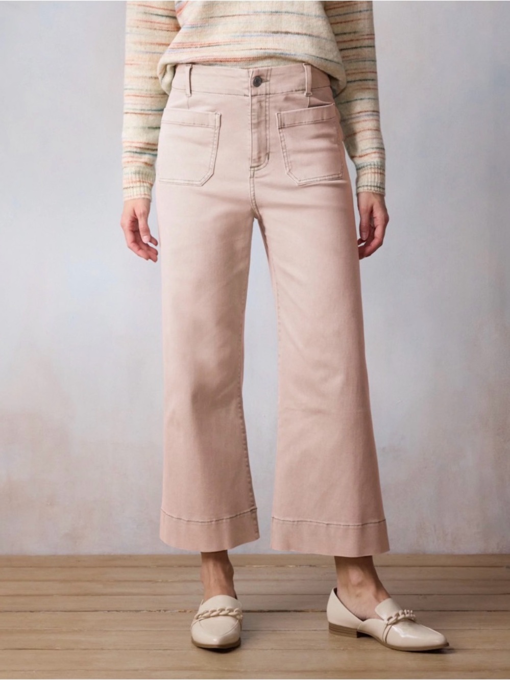 LC Lauren Conrad Dusty Rose Wide-Leg Crop Jeans - Picture 5 of 5